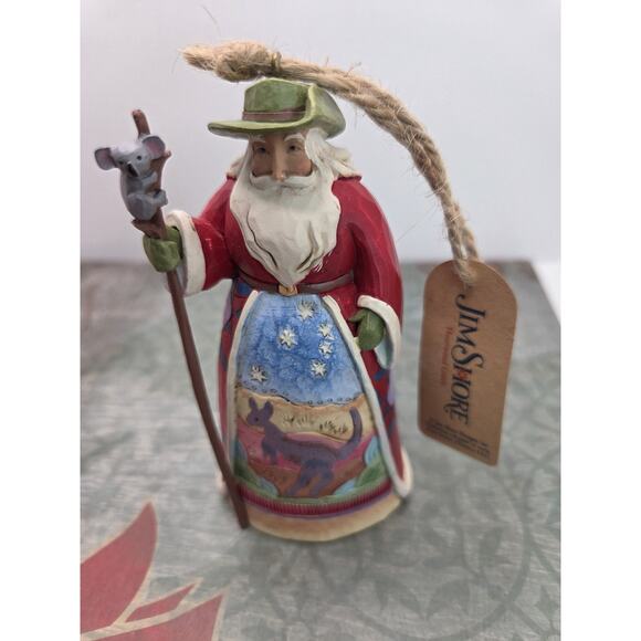 Jim Shore Heartwood Creek Australia Santa Hanging Ornament New W Tag - Picture 1 of 5